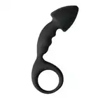 Easy Toys - Anal Invader Curved Plug Ring. Stymulator prostaty z ringiem na penisa. 