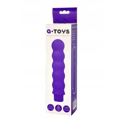 A-Toys - Multispeed  - Silikonowy profilowany wibrator. Fioletowy.