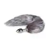 Easy Toys - Fox Tail Plug S. Srebrna wtyczka z lisim ogonem. Rozmiar S.