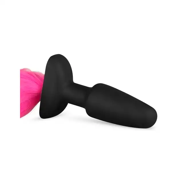 EasyToys - Silicone Butt Plug With Tail - Pink. Piękna różowa kita.