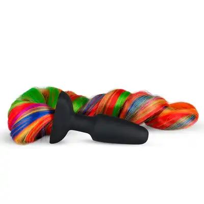  Easy Toys - Pony Anal Plug. Wtyczka analna z tęczowym ogonem kucyka!