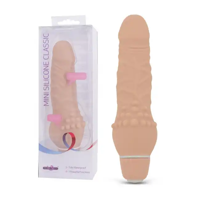 Seven Creations - Mini Silicone Classic Cielisty. Mały silikonowy wibrator