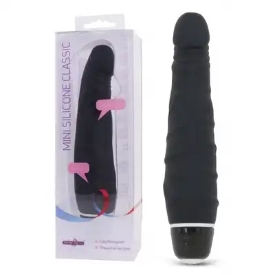Seven Creations - Mini Silicone Classic Black. Czarny silikonowy wibrator. Mały rozmiar!