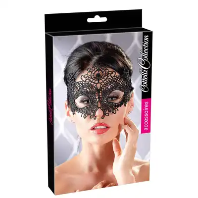 Cottelli Collection - Maske Stickerei. Zmysłowa koronkowa opaska na oczy. 
