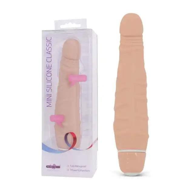 Seven Creations - Mini Silicone Classic Cielisty: Silikonowy mały wibrator