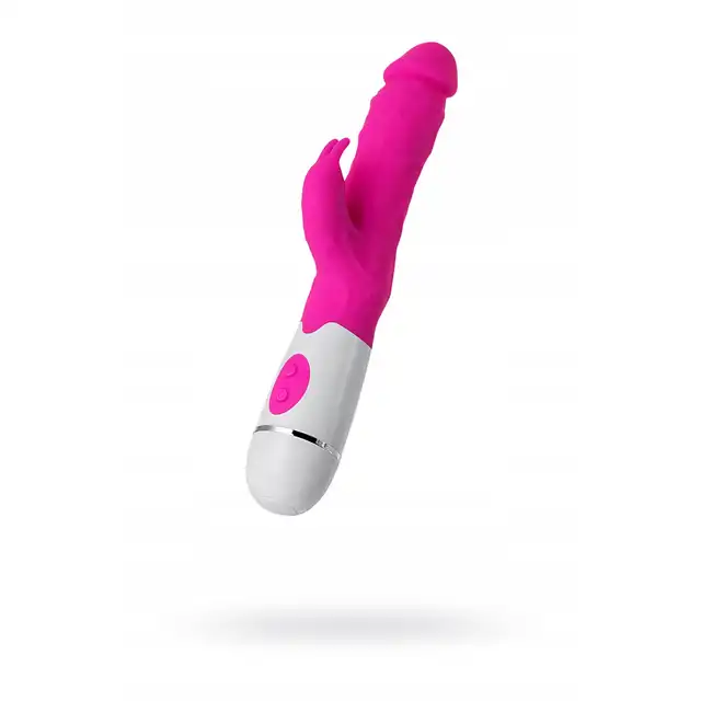 A-Toys - Mist. Silikonowy wibrator ze stymulatorem łechtaczki. Różowy. 