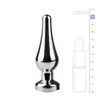 Easy Toys - Metal Butt Plug Small. Metalowa wtyczka analna z kryształkiem