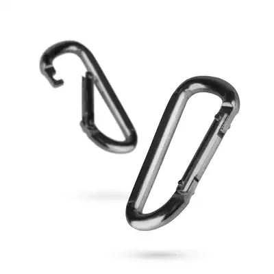 Easy Toys - Carabiner Clip. Metalowe zapięcie. Ciemnoszare.