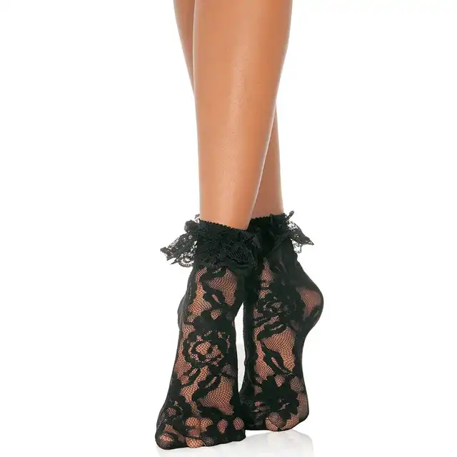 Leg Avenue - Lace Anklet. Koronkowe skarpetki.
