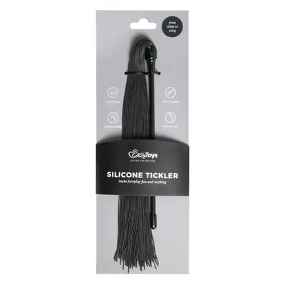 Easy Toys - Silicone Tickler Black. Silikonowy bat. Delikatny. 