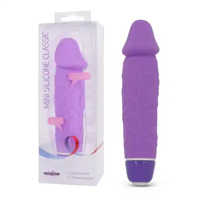 Seven Creations - Mini Silicone Classic Purple.  Mały fioletowy wibrator. Silikon. 