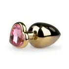 Easy Toys - Metal Butt Plug L . Metalowa wtyczka analna z pięknym kryształem.