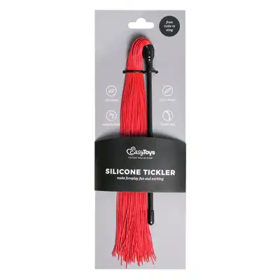Easy Toys - Silicone Tickler Red. Silikonowy bat. Delikatny. 