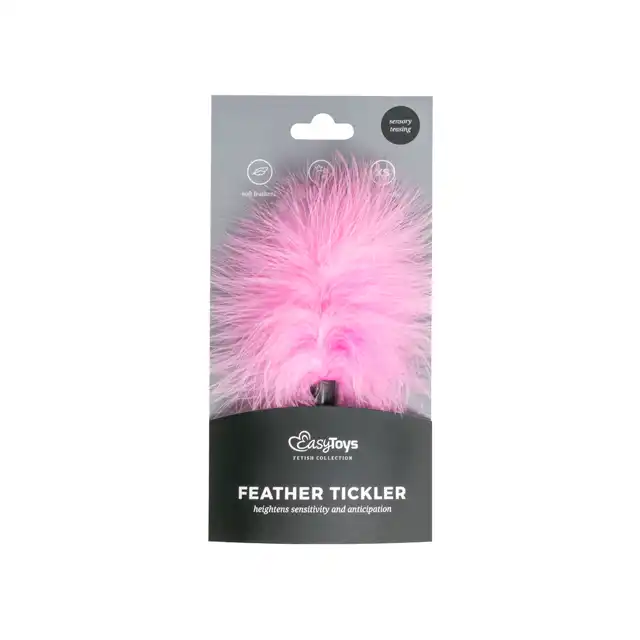 Easy Toys - Feather Tickler Pink Small. Małe jasnoróżowe piórko. 