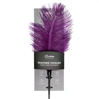Easy Toys - Feather Tickler Purple XL. Fioletowe delikatne piórko. 