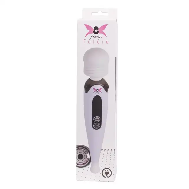 Pixey - Future White Massage Wand. Świecący, mocny masażer sieciowy!