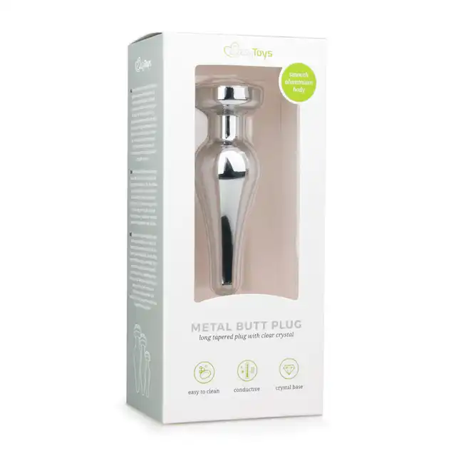 Easy Toys - Metal Butt Plug Small. Metalowa wtyczka analna z kryształkiem