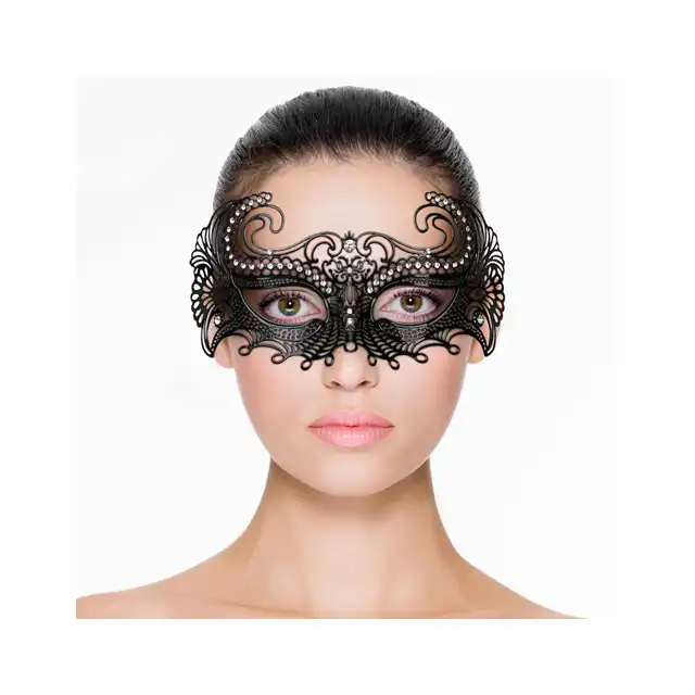 Easy Toys - Metal Mask Venetian Black. Metalowa wenecka maska. Czarna. 