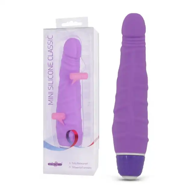 Seven Creations - Mini Silicone Classic Purple. Silikonowy mały wibrator. Fioletowy. 