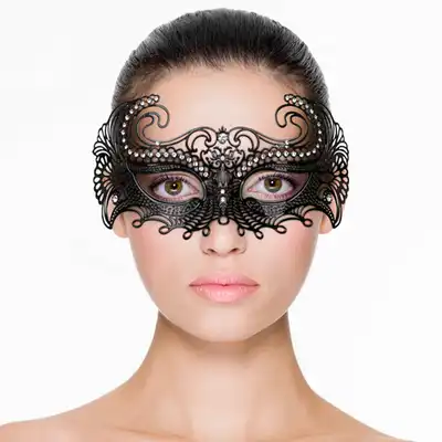 Easy Toys - Metal Mask Venetian Black. Metalowa wenecka maska. Czarna. 