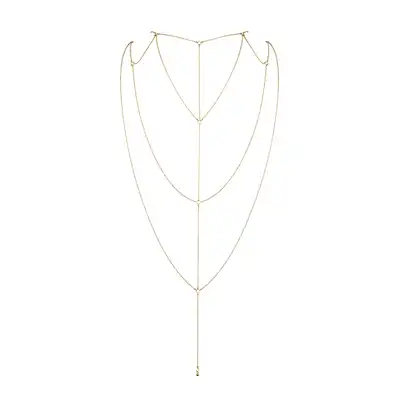 Bijoux Indiscrets - Magnifique Back &amp; Cleavage Gold. Ozdobne łańcuszki. 