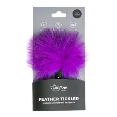 Easy Toys - Feather Tickler Purple Small. Małe fioletowe piórko. 