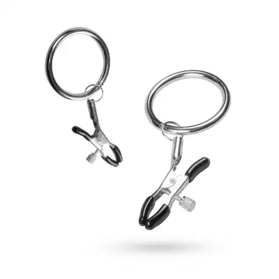 Easy Toys - Nipple Clamps. Klamerki na sutki z metalowymi ringami. 