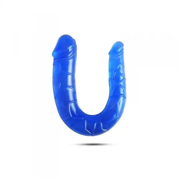 Toyz4Lovers - Double Dildo Blue. Podwójne elastyczne dildo.
