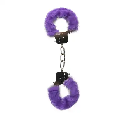 Easy Toys - Furry Handcuffs. Futrzane kajdanki. Fioletowe. 