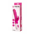 A-Toys - Mist. Silikonowy wibrator ze stymulatorem łechtaczki. Różowy. 