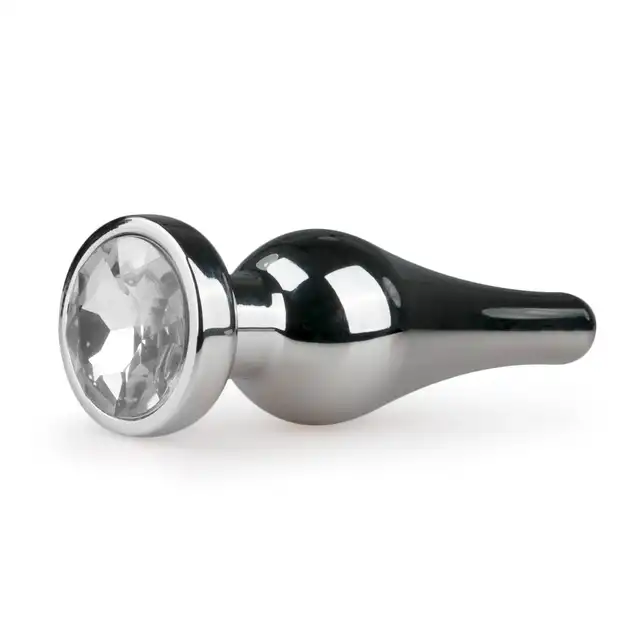 Easy Toys - Metal Butt Plug Small. Metalowa wtyczka analna z kryształkiem
