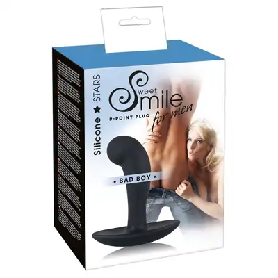 Sweet Smile - Bad Boy Black. Czarny plug analny stymulujący prostatę. 