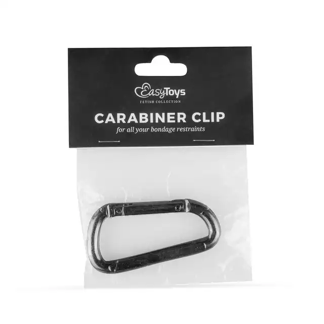 Easy Toys - Carabiner Clip. Metalowe zapięcie. Ciemnoszare.