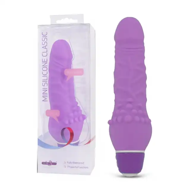 Seven Creations - Mini Silicone Classic Purple. Fioletowy wibrator w wersji mini!