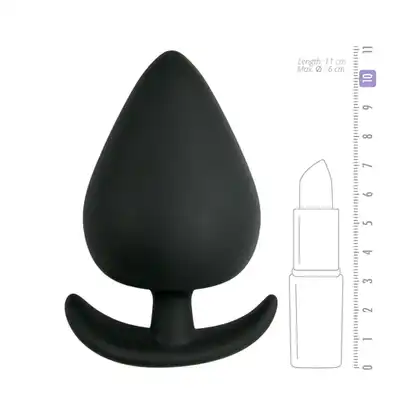 Easy Toys - Anal Anchor Large Black. Wtyczka analna z półokrągłą podstawą!