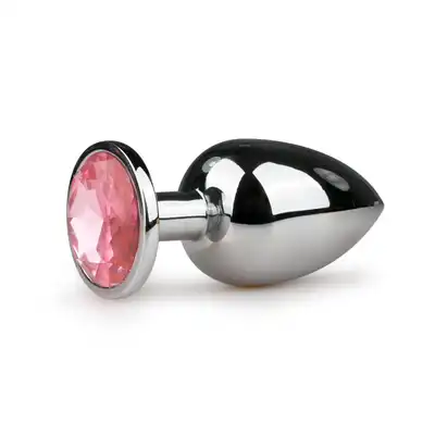 Easy Toys - Metal Butt Plug. Srebrna metalowa wtyczka z kryształkiem