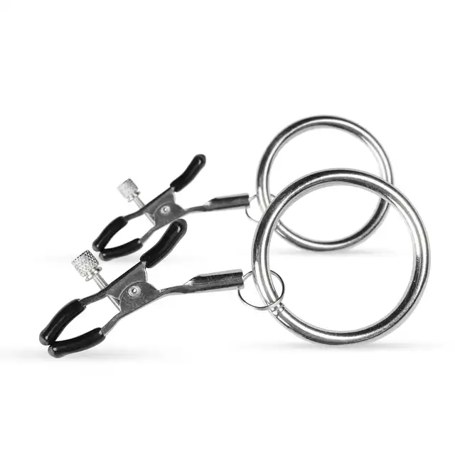 Easy Toys - Nipple Clamps. Klamerki na sutki z metalowymi ringami. 