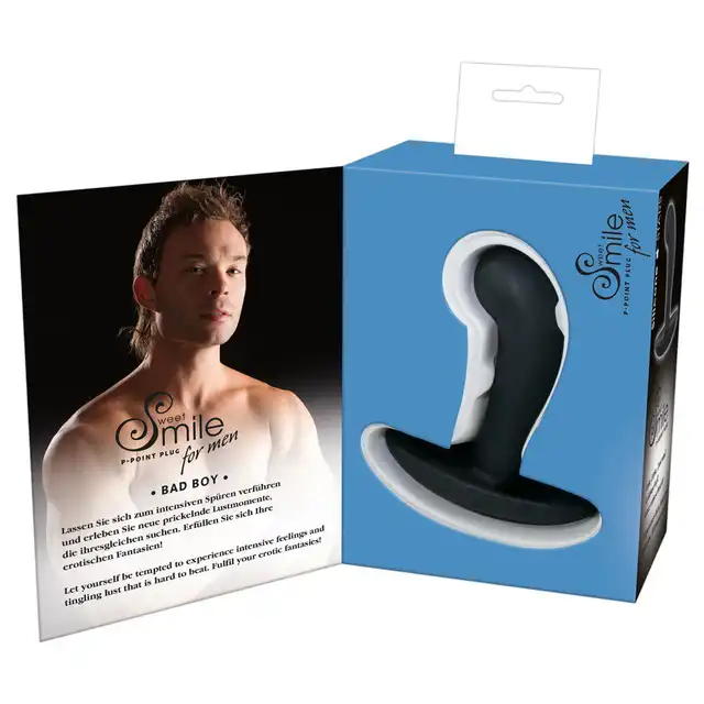 Sweet Smile - Bad Boy Black. Czarny plug analny stymulujący prostatę. 