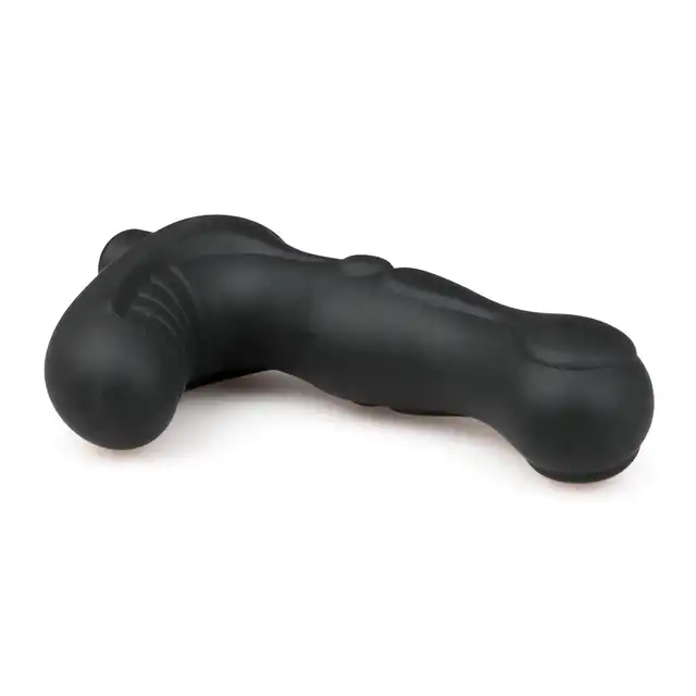 Easy Toys - Bottom Booster. Wibrujący silikonowy masażer prostaty. Czarny. 