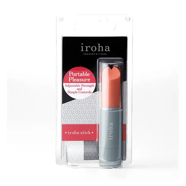 Iroha By Tenga - Stick Vibrator. Dyskretny wibrator w kształcie szminki. Silikonowa końcówka. 