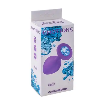 Lola - Emotions Cutie Medium Purple Blue Crystal. Silikonowa wtyczka analna. 