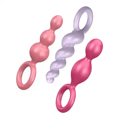 Satisfyer- zestaw trzech kolorowych wtyczek analnych