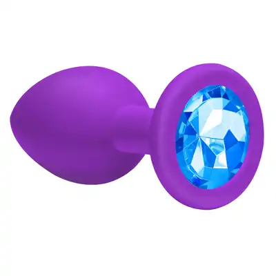 Emotions Cutie Medium Purple Blue Crystal. Silikonowa wtyczka analna. 