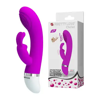 Pretty Love - Christ. Wibrator z silikonowymi wypustkami i funkcją łaskotania. Mega Sale!
