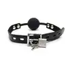 Easy Toys - Ball Gag + Block Black. Czarny knebel z regulowanym zapięciem. 