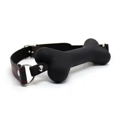 Toyz4Lovers - Easy Dog Gag Black. Czarny knebel w kształcie kości. 