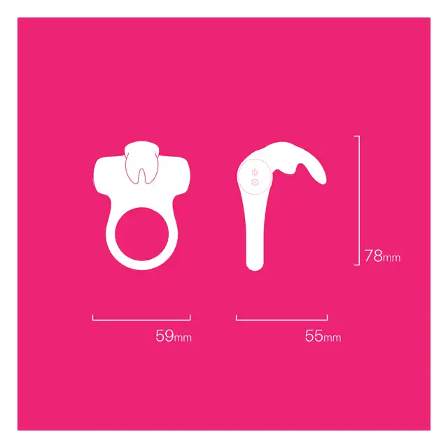 Vedo- Frisky Bunny Vibrating Ring . Silikonowy ring wibrujący