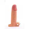 Lovetoy - Pleasure X-Tender Vibro ze stymulatorem łechtaczki. Nakładka na penisa!