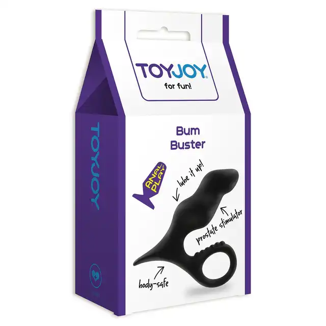 Toy Joy - Bum Buster Black. Silikonowy masażer prostaty w kolorze czarnym