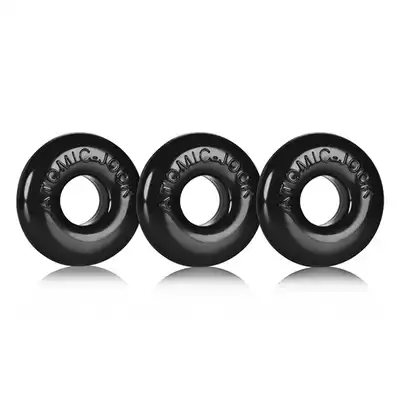 OxBalls - Ringer Of Do-Nut 1 3-Pack Black. Zestaw 3 ringów erekcyjnych. 